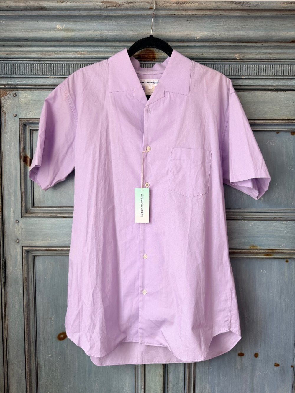 Comme Des Garcons Shirt 2D Collar Shirt S/S Levender Size L NWT